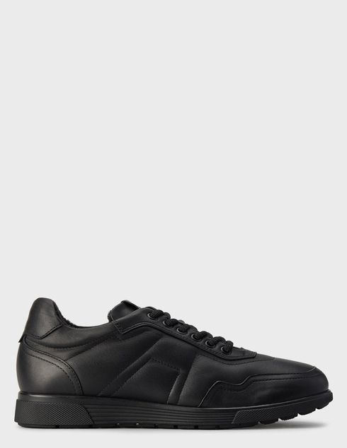 мужские черные кожаные Кроссовки Baldinini 124003_black - фото-5