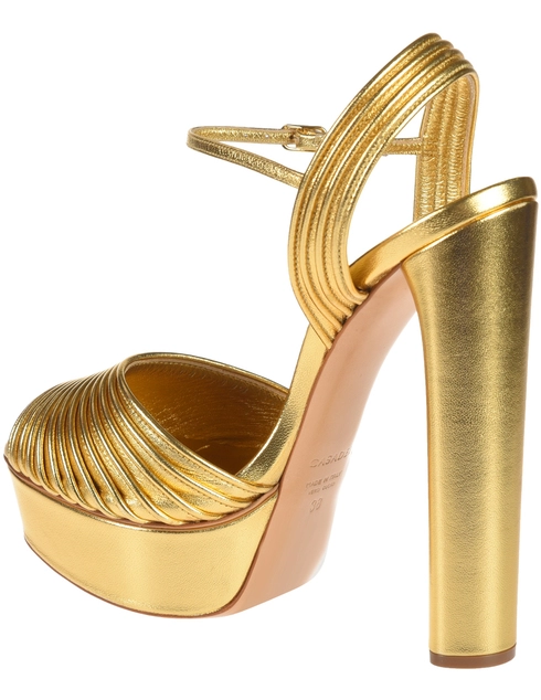 женские золотые Босоножки Casadei CAS9861_gold - фото-2
