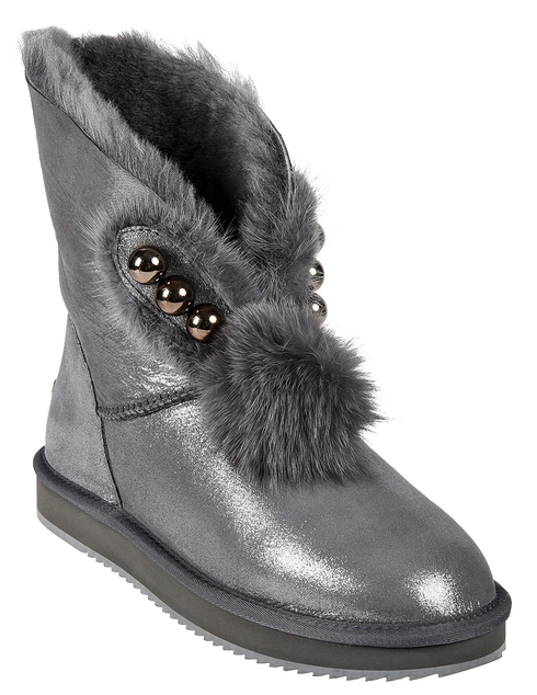 серебряные Угги Lab Milano 012_gray