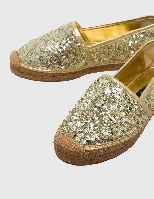 золотые женские Эспадрильи Dolce & Gabbana 133748-gold 8154 грн