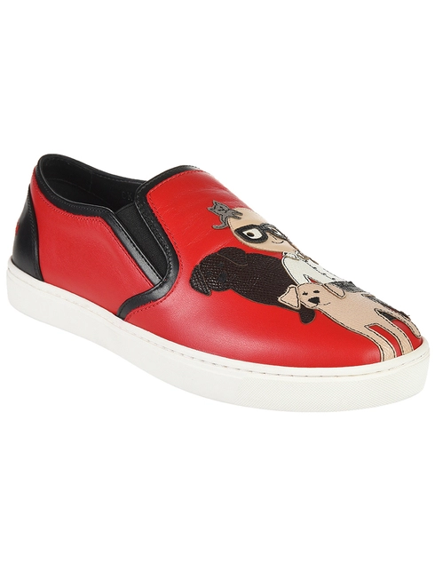 красные Слипоны Dolce & Gabbana CS0930-A50001_red