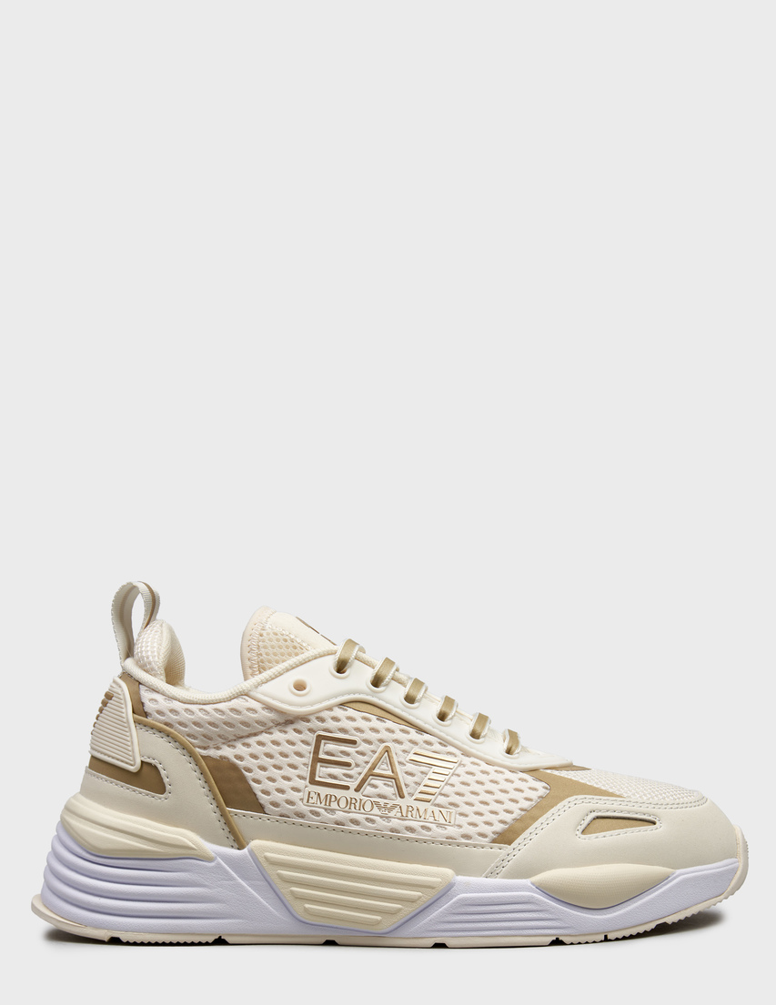 женские бежевые текстильные Кроссовки Ea7 Emporio Armani 159-666_beige - фото-5