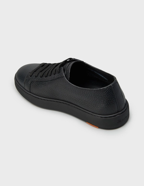 мужские черные Кеды Santoni 21571_black - фото-2