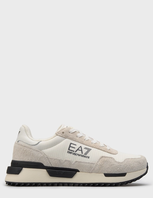 женские бежевые текстильные Кроссовки Ea7 Emporio Armani 7X000380-MZ018_beige - фото-5