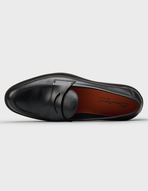 черные мужские Лоферы Santoni 18714_black 26059 грн