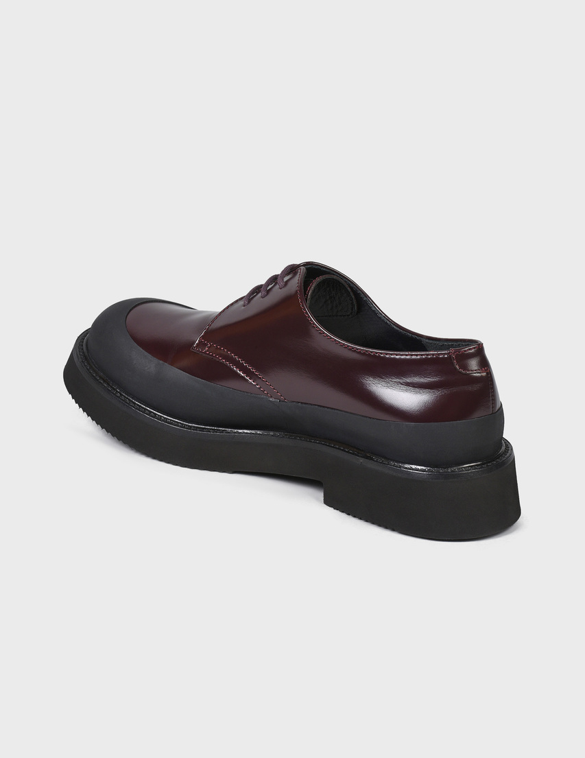 женские бордовые Дерби Celine 4667-bordo - фото-2