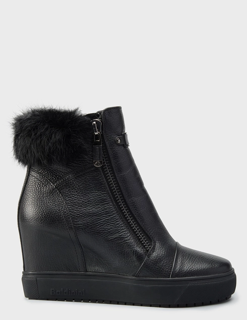 женские черные кожаные Ботильоны Baldinini 948403_black - фото-5