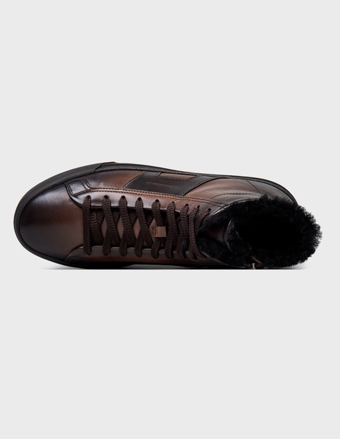 коричневые мужские Кеды Santoni 21932_brown 24473 грн