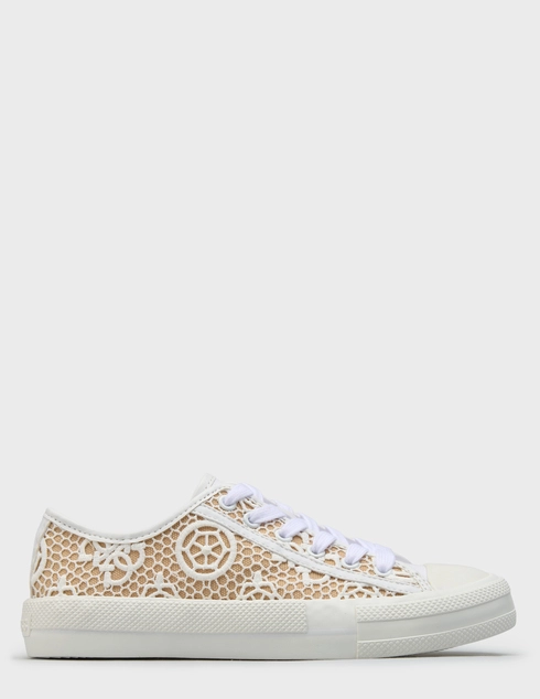 женские бежевые текстильные Кеды Guess FLJCR2FAP12_beige - фото-5