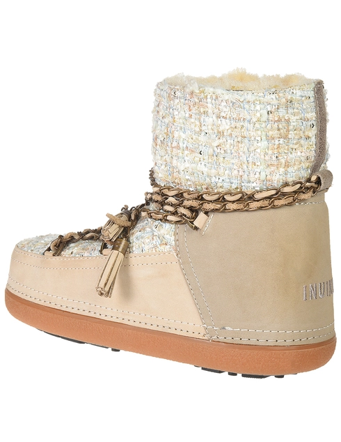 женские бежевые Сапоги Inuikii 20850_beige - фото-2