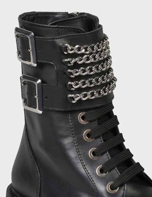 женские черные кожаные Ботинки Evaluna 2770-black - фото-5