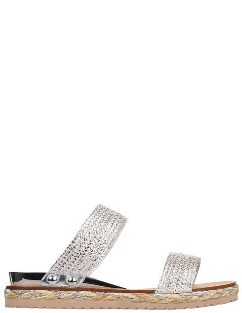 женские серебряные кожаные Шлепанцы Casadei 016_silver - фото-5