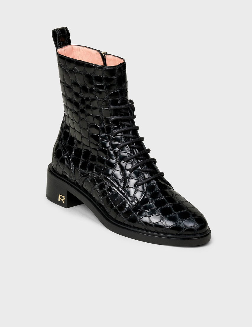 женские черные Ботинки Rochas RO-AW19-33041A-10016-A2-black - фото-2