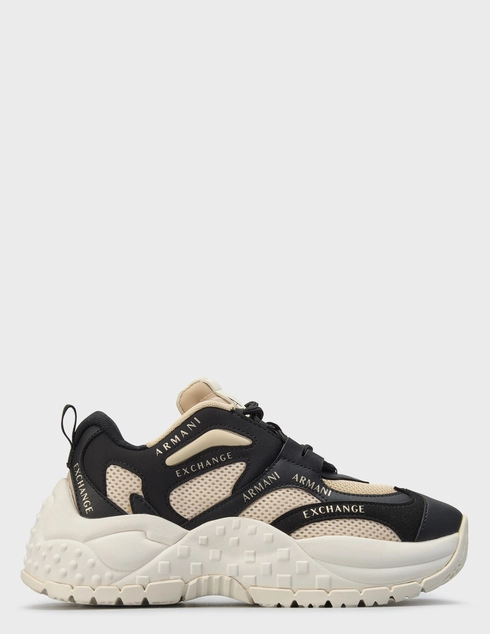 женские бежевые текстильные Кроссовки Armani Exchange XDX120-XV708-MZ290_beige - фото-5
