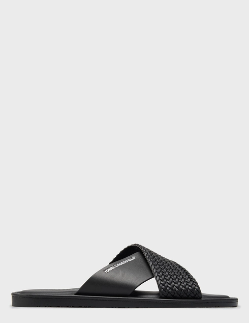 мужские черные кожаные Шлепанцы Karl Lagerfeld 855019562470-990_black - фото-5