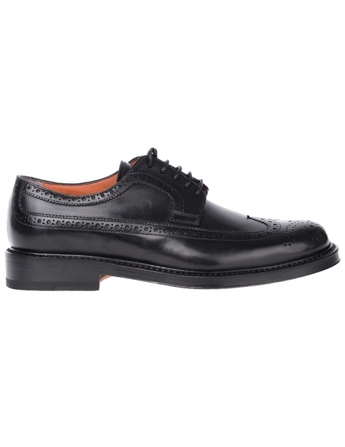 мужские черные Броги Santoni MCDA13783 - фото-2
