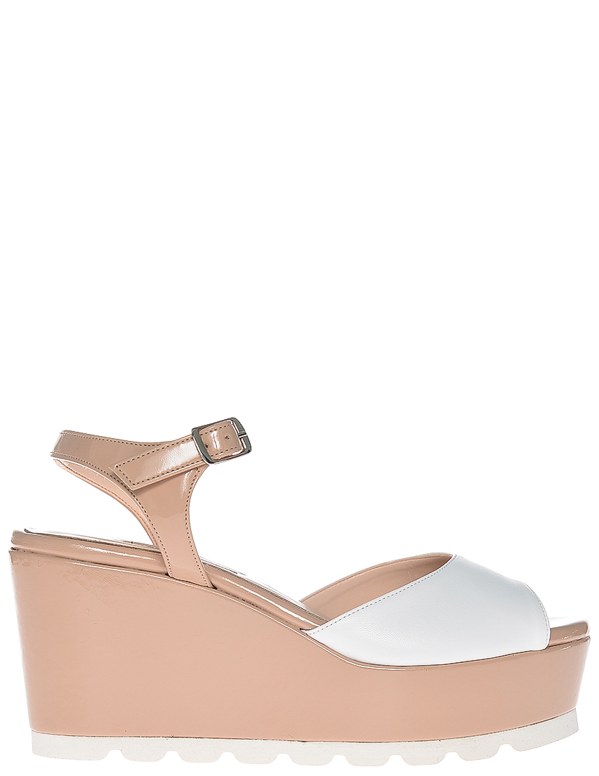 

Босоножки, Бежевый;белый