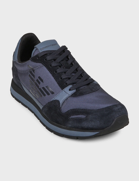 синие Кроссовки Emporio Armani 215-R-blunotte-blue