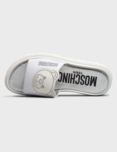 белые женские Шлепанцы Moschino 77401_white 9842 грн