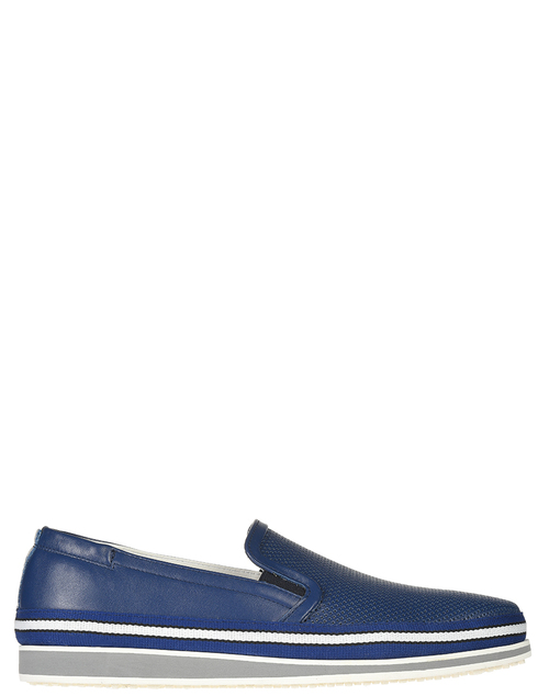 мужские синие кожаные Слипоны Fabi 8985_blue - фото-5