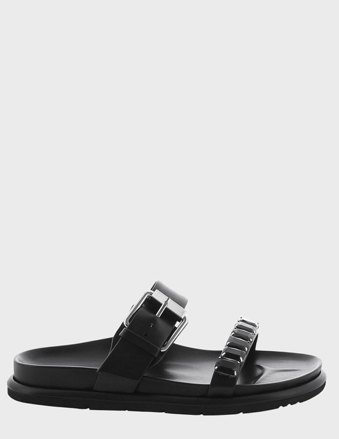 женские черные кожаные Шлепанцы Kennel & Schmenger 140102.0010.0002 - фото-5