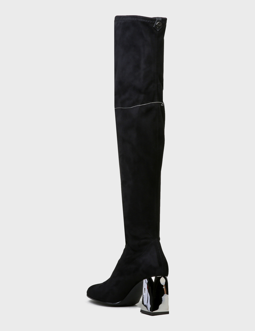 женские черные Ботфорты Giuseppe Zanotti 080019-87189-black - фото-2