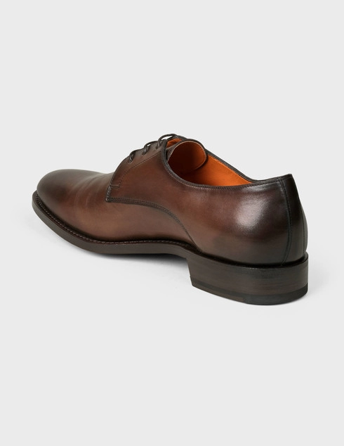 мужские коричневые Дерби Santoni MCKE14303UC2IGLVT50-brown - фото-2
