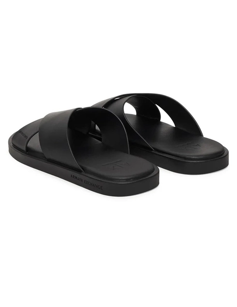 мужские черные Шлепанцы Armani Exchange XM002619AF10848-UC001 - фото-2