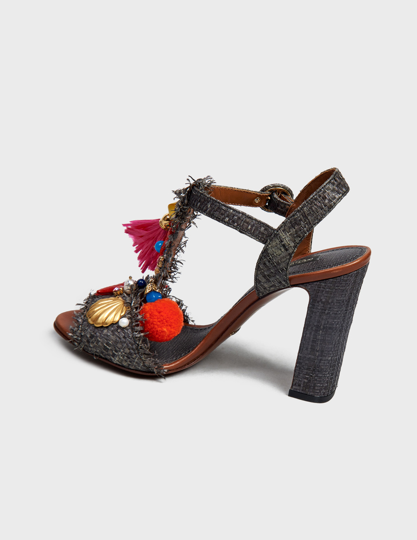 женские серые Босоножки Dolce & Gabbana CR0331-Brown_gray - фото-2