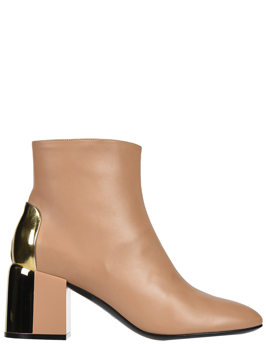 женские бежевые кожаные Ботильоны Casadei 954_beige - фото-5