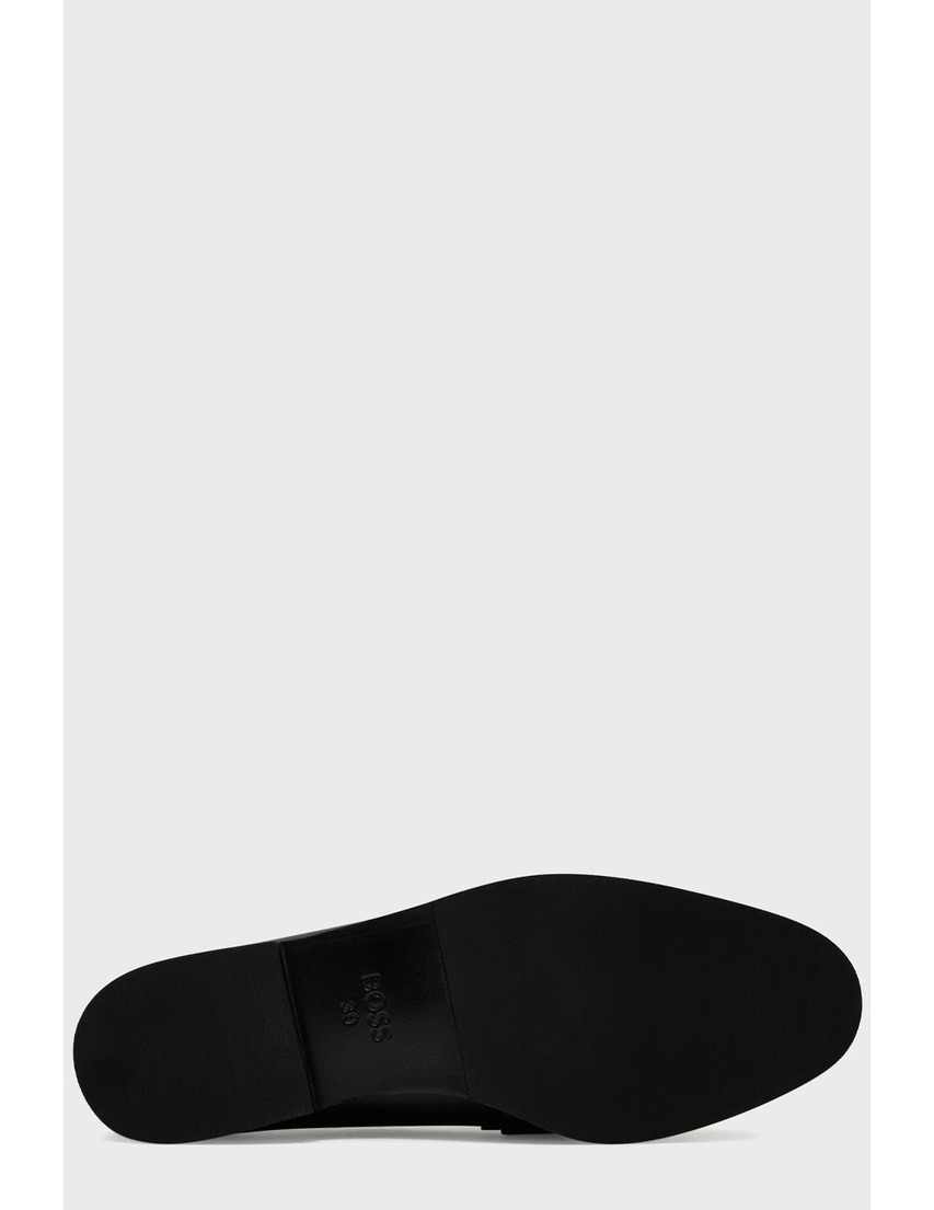 женские черные кожаные Лоферы Boss HUGO_BOSS_9996 - фото-5
