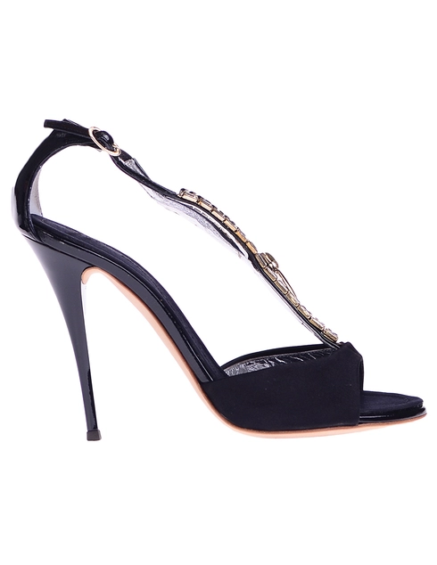 женские черные Босоножки Giuseppe Zanotti 90352_black - фото-2