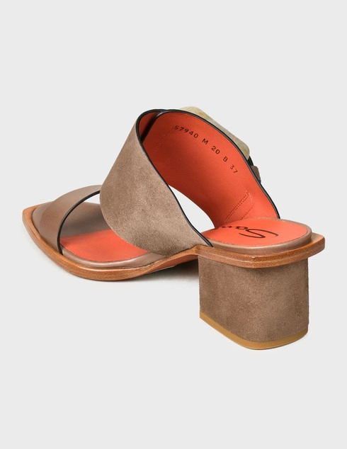 женские коричневые Мюли Santoni WHET57940HA2RTCRM20-brown - фото-2