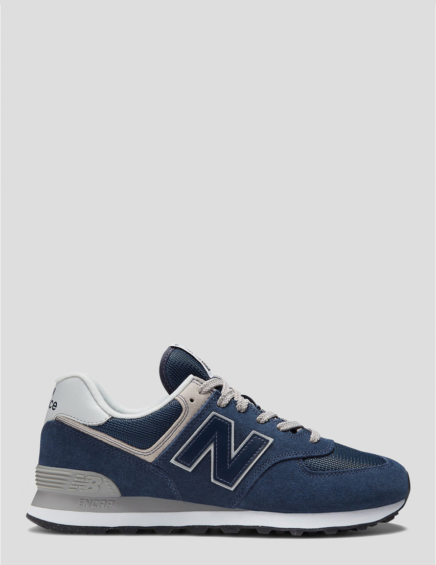 мужские синие замшевые Кроссовки New Balance ML574EVN-blue - фото-5