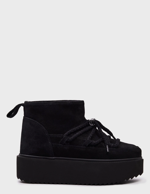 женские черные замшевые Угги Inuikii CLASSIC-LOW-PLATFORM-Black - фото-5
