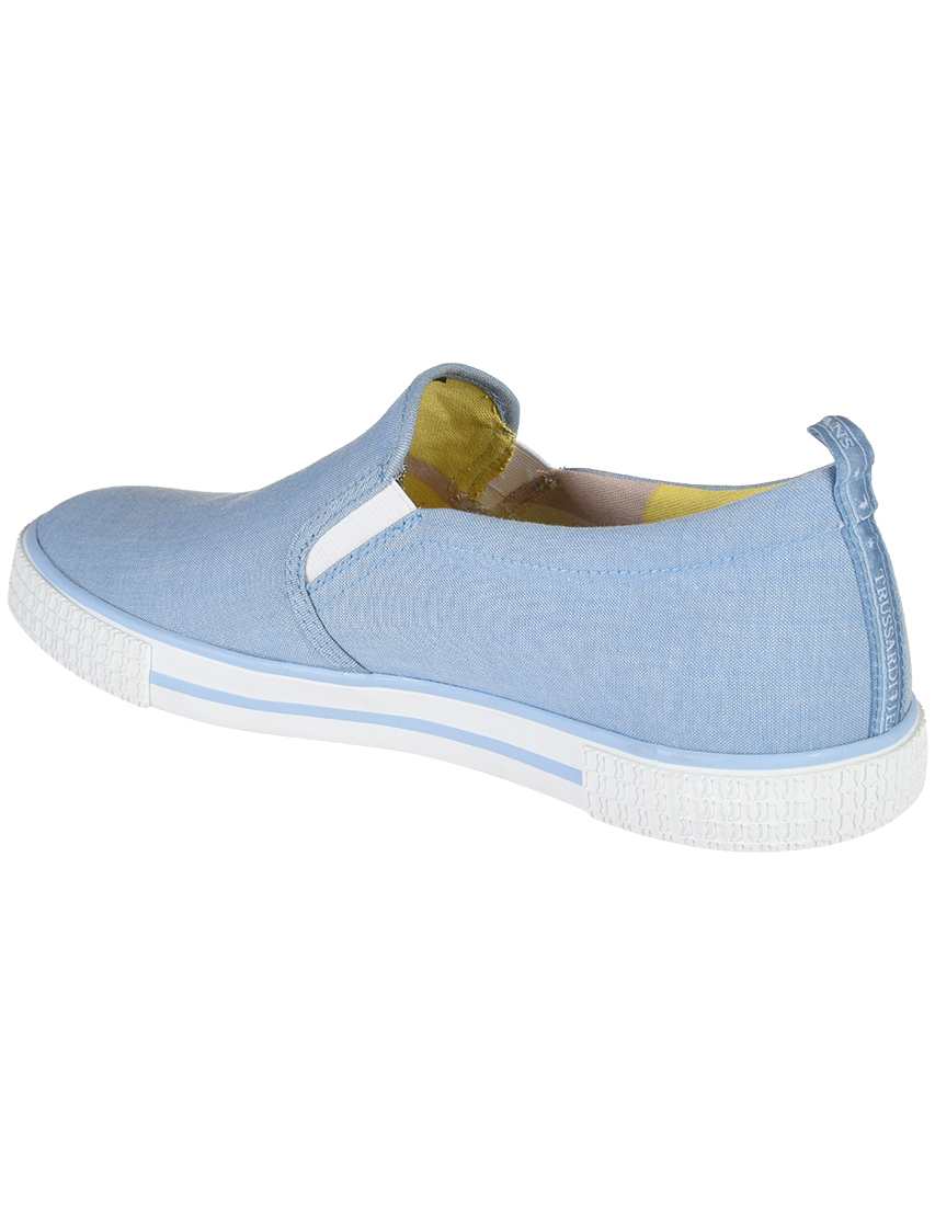 мужские голубые Слипоны Trussardi 77A00063U010_blue - фото-2