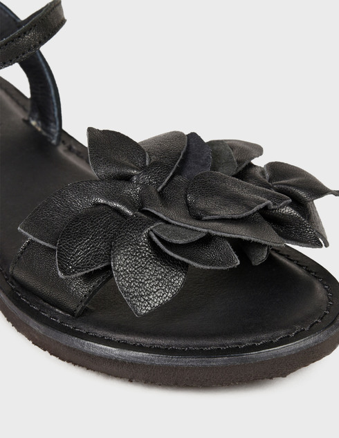 женские черные кожаные Сандалии Eder Shoes 24-black - фото-5