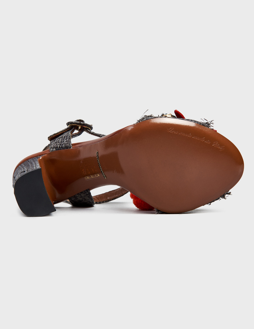 серые Босоножки Dolce & Gabbana CR0331-Brown_gray размер - 36.5; 37.5