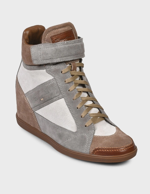 коричневые Сникерсы Santoni 4652-brown