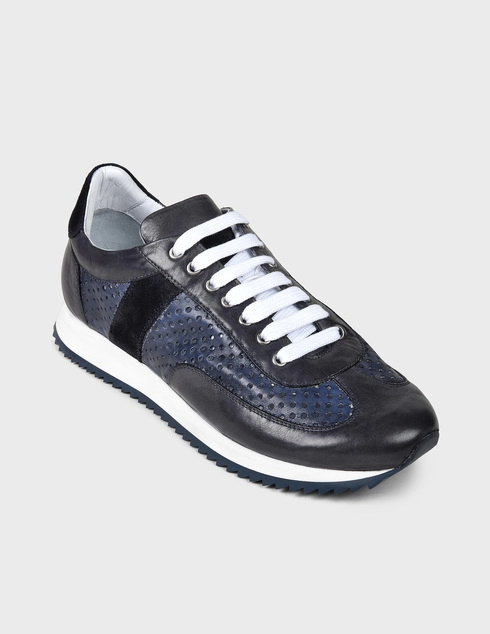 синие Кроссовки Giulio Moretti 9486-К-grey-blu-blue