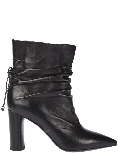 женские черные кожаные Полусапоги Tiffi 594-V80_black - фото-5