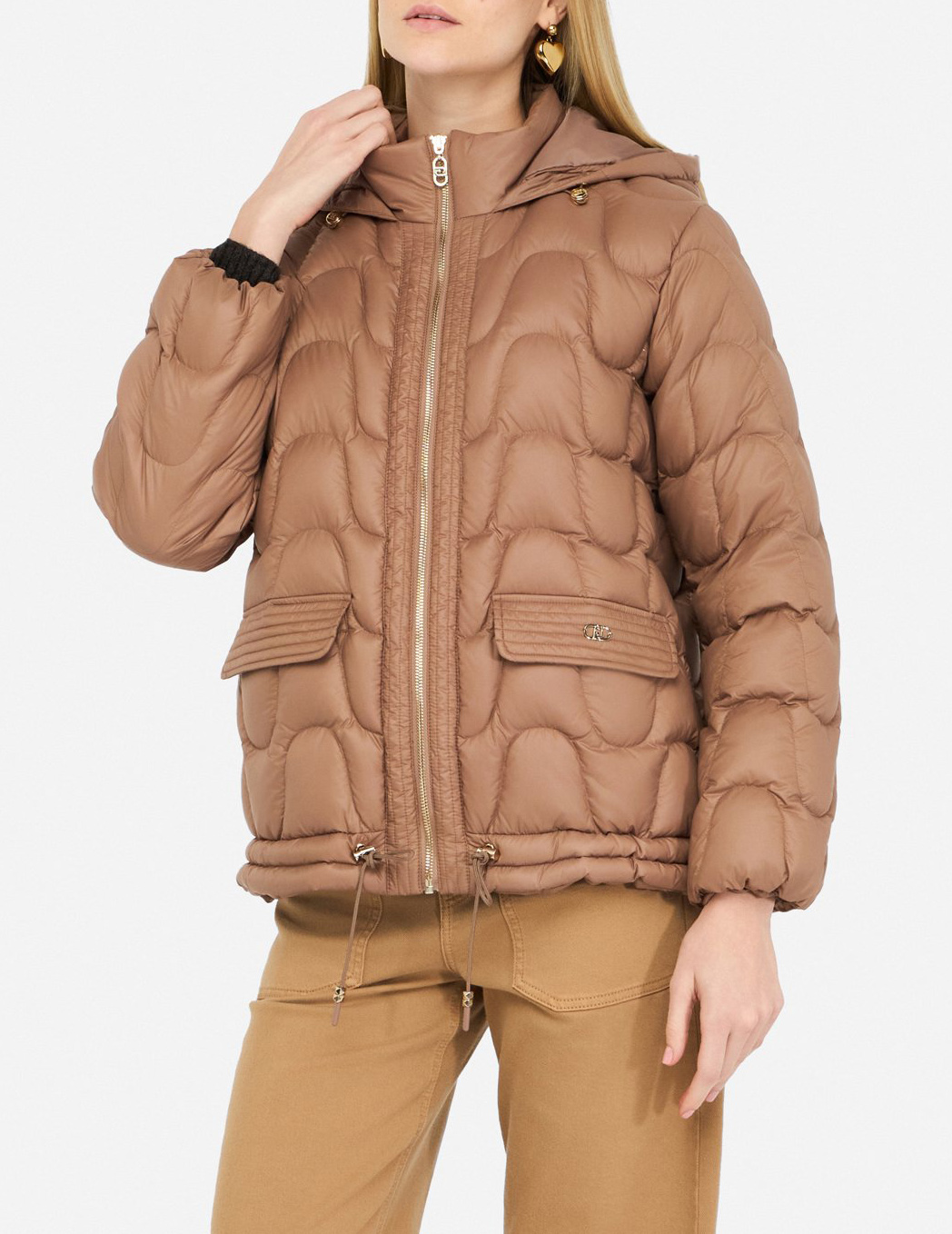 

Пуховик, Бежевый;коричневый