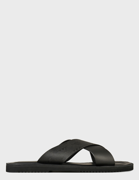 мужские черные кожаные Шлепанцы Emporio Armani X4P125XN789-K001 - фото-5