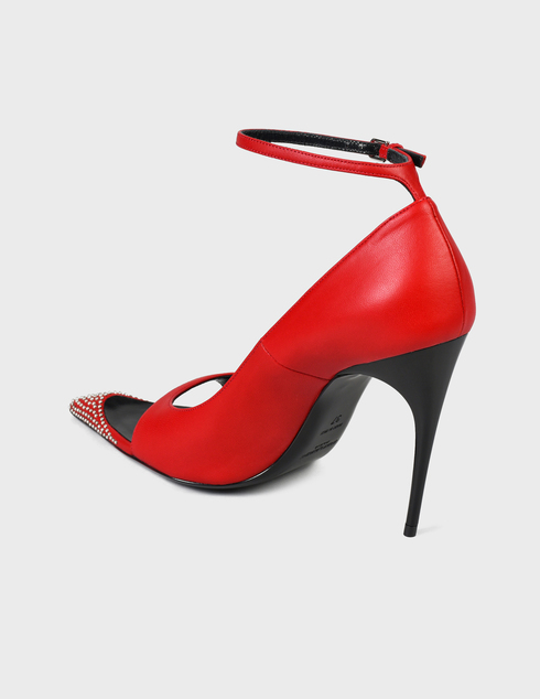 женские красные Туфли Saint Laurent Paris 4783-bordo - фото-2