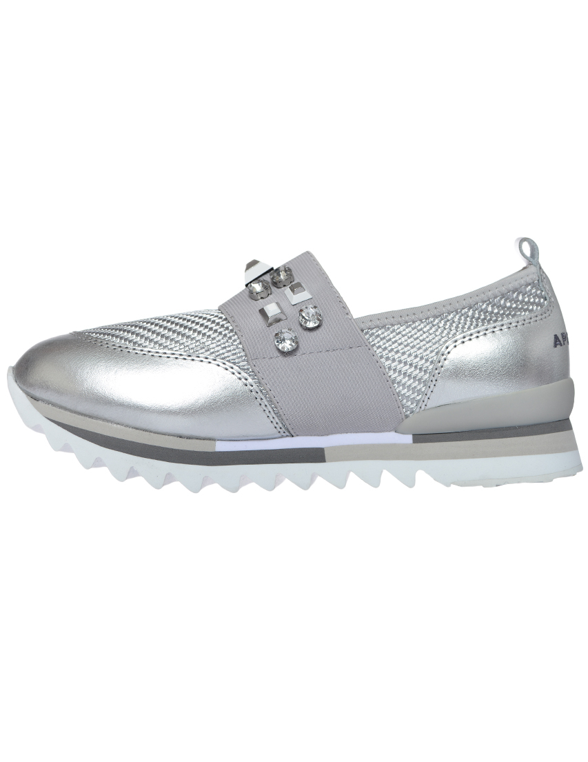 женские серебряные Кроссовки Apepazza PLY32_silver - фото-2