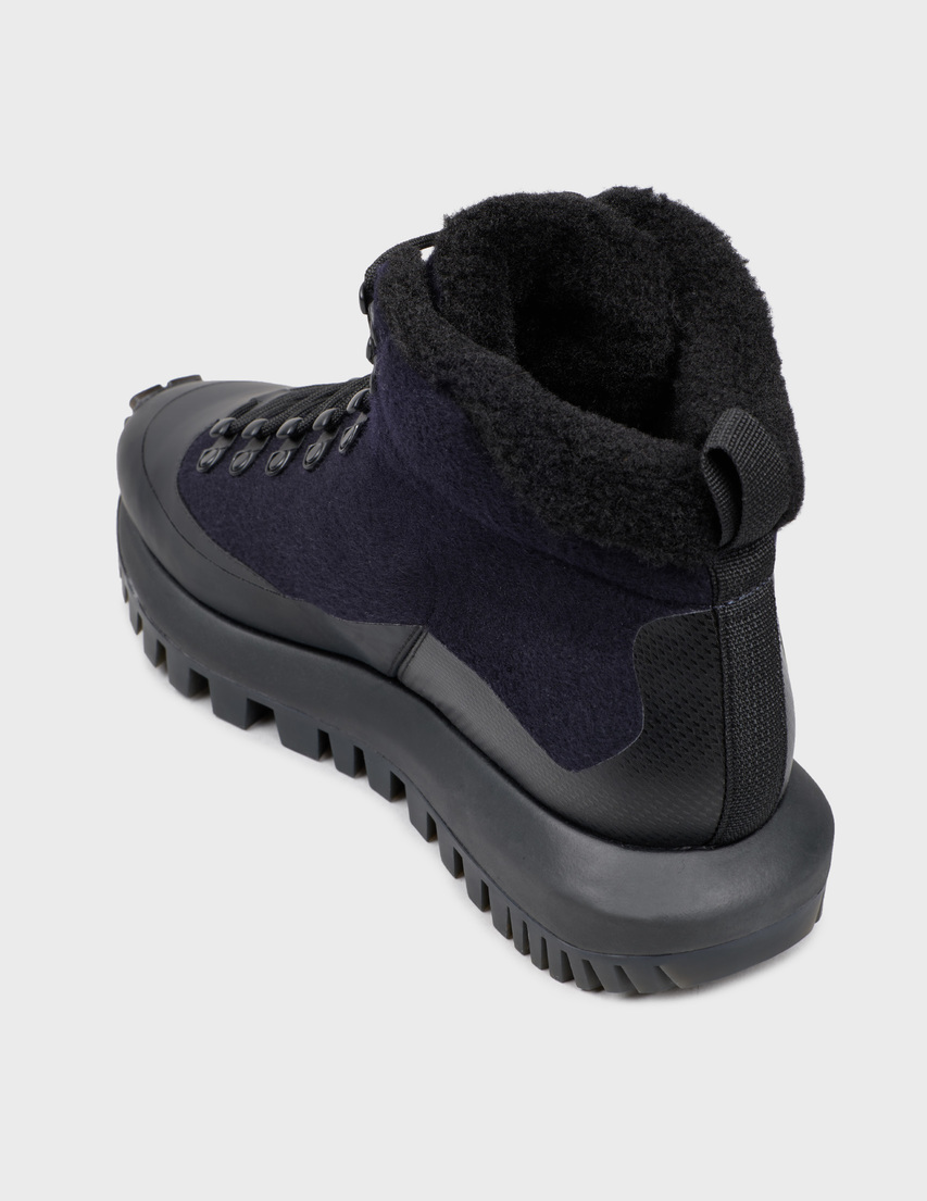 мужские синие Ботинки Emporio Armani AGR-X4Z134-Gom-wool-Blu_blue - фото-2