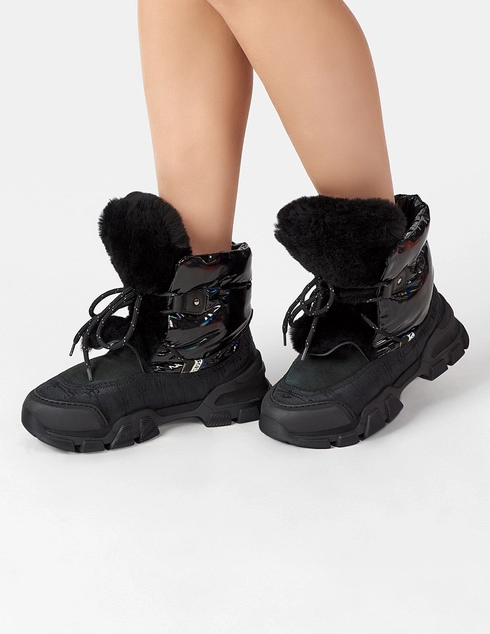 черные Ботинки Fabi 6393-black
