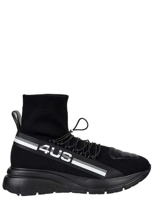 мужские черные текстильные Кроссовки 4US Cesare Paciotti PU10SZ-black - фото-5