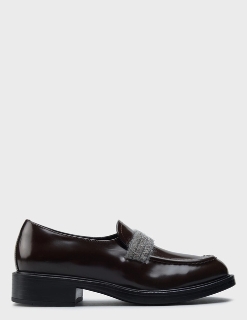 женские коричневые кожаные Лоферы Panicale Cashmere D37MOCCASIN137DMOA-0290_brown - фото-5