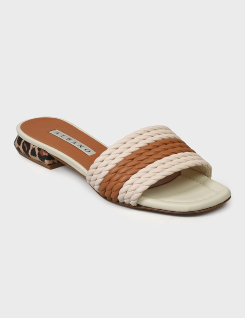 бежевые Шлепанцы Albano А3148_beige